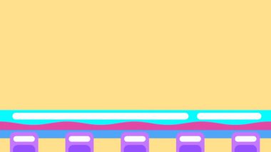 Endüstriyel tarzda tasarlanmış basit bir yatay boru sistemi, bağlantı, su akışı ve dağıtım sistemlerinin sembolik yapısını temsil eder.