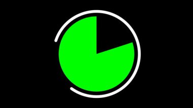 Dairesel pasta grafiği yeşil ekran dilimi, veri görselleri, infografik animasyonlar veya istatistiksel yaratıcı örtüşmeler için mükemmeldir