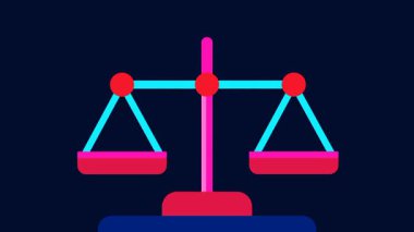 Bir denge ölçeği finans alanında adalet ve eşitliği temsil eder, etik uygulamaların vurgulanması, sorumlu yatırım ve kararların ağırlığı