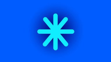 Derin mavi arka planda parlayan bir buz sembolü serinliği, sakinliği, enerjiyi ve buzlu dengenin özünü temsil eder.