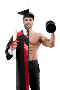 Fotoğraf karşılaştırma Üniversitesinin mezunu ve fitnesstrainer Outlook.