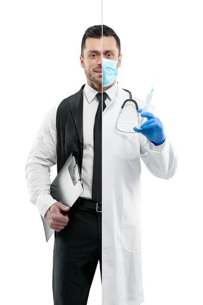 Comparação das perspectivas dos gestores e dos médicos . — Fotografia de Stock