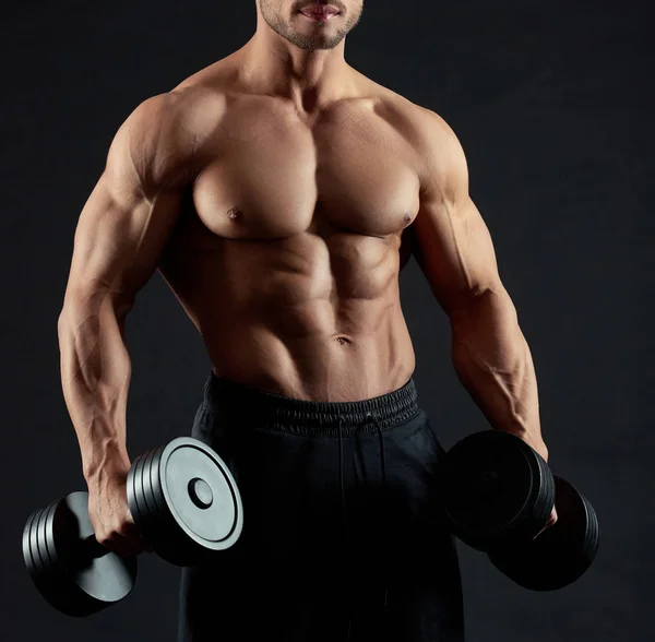 Cropped sideview of muscular sexy males torso. — Stock Photo, Image