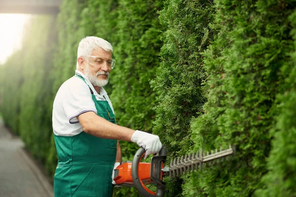 Hombre con protección de oreja y cara de vanguardia . — Foto de Stock