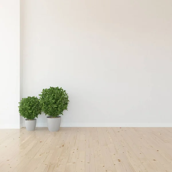 Idea Empty Scandinavian Room Interior Wooden Floor Home Nordic Interior — Stock Photo, Image