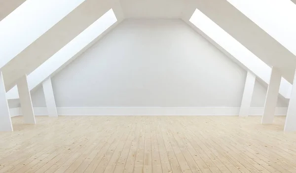 Idea Una Habitación Escandinava Vacía Interior Con Suelo Madera Inicio — Foto de Stock