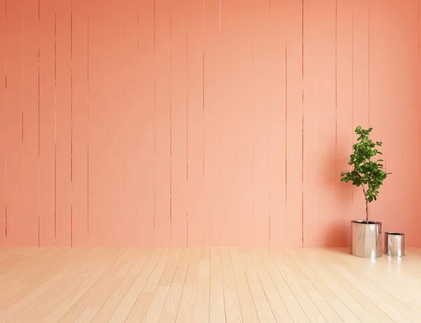 Idee Einer Leeren Skandinavischen Raumausstattung Mit Pflanzen Auf Holzboden Heimat — Stockfoto