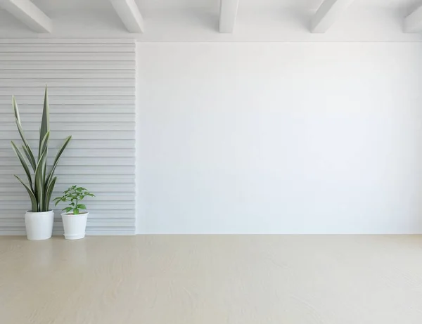 Chambre Vide Minimaliste Intérieure Avec Décor Sur Sol Bois Cadres — Photo