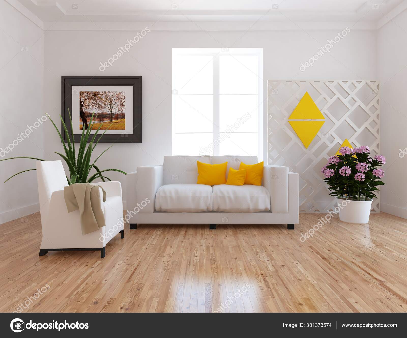 关于用家具装饰室内丑闻的想法背景内部家里的北欧内陆3d插图 图库照片 C Pavelshinkarev87 Gmail Com