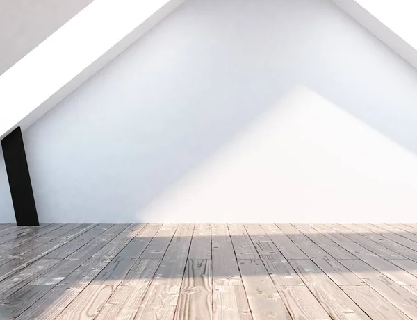 Interior Quarto Minimalista Branco Casa Interior Nórdico Ilustração — Fotografia de Stock