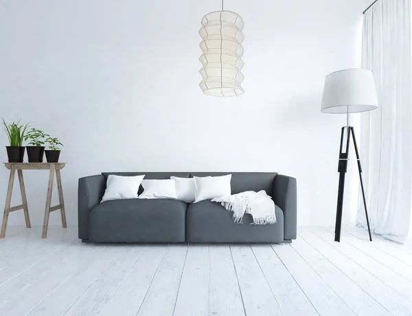 Idea Habitación Escandinava Interior Con Muebles Interior Fondo Inicio Interior —  Fotos de Stock