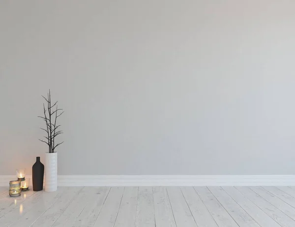 Idea Empty Scandinavian Room Interior Background Interior Home Nordic Interior — Stock Photo, Image