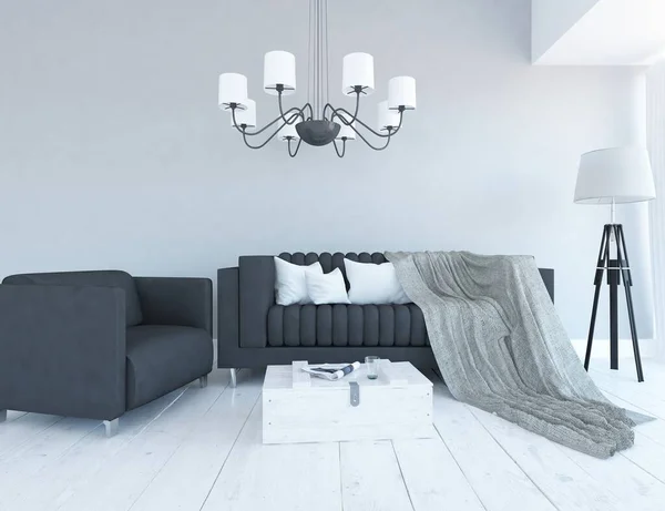 Idea Habitación Escandinava Interior Con Muebles Interior Fondo Inicio Interior — Foto de Stock