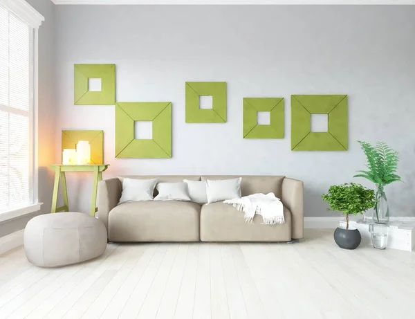 Idea Scandinavian Room Interior Furniture Background Interior Home Nordic Interior — Stock Photo, Image