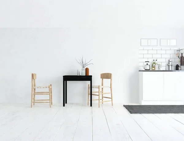 Modern Kitchen Interior Design Rendering — Stock Photo, Image