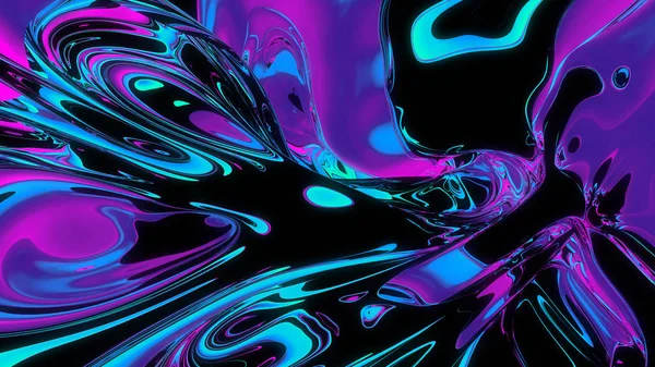 Abstracte kleurrijke vloeibare en holografische kleuren achtergrond — Stockfoto