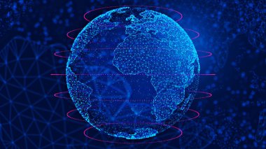 3d render soyut Dünya küresi