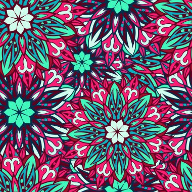 Sorunsuz yuvarlak süsleme desen. Islam, Arapça, Indian, Osmanlı motifleri. Sorunsuz mandala desen