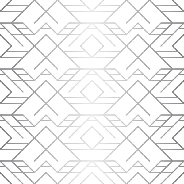 Zilveren Textuur Naadloze Geometrische Patroon Zilveren Achtergrond Vector Naadloze Patroon — Stockvector