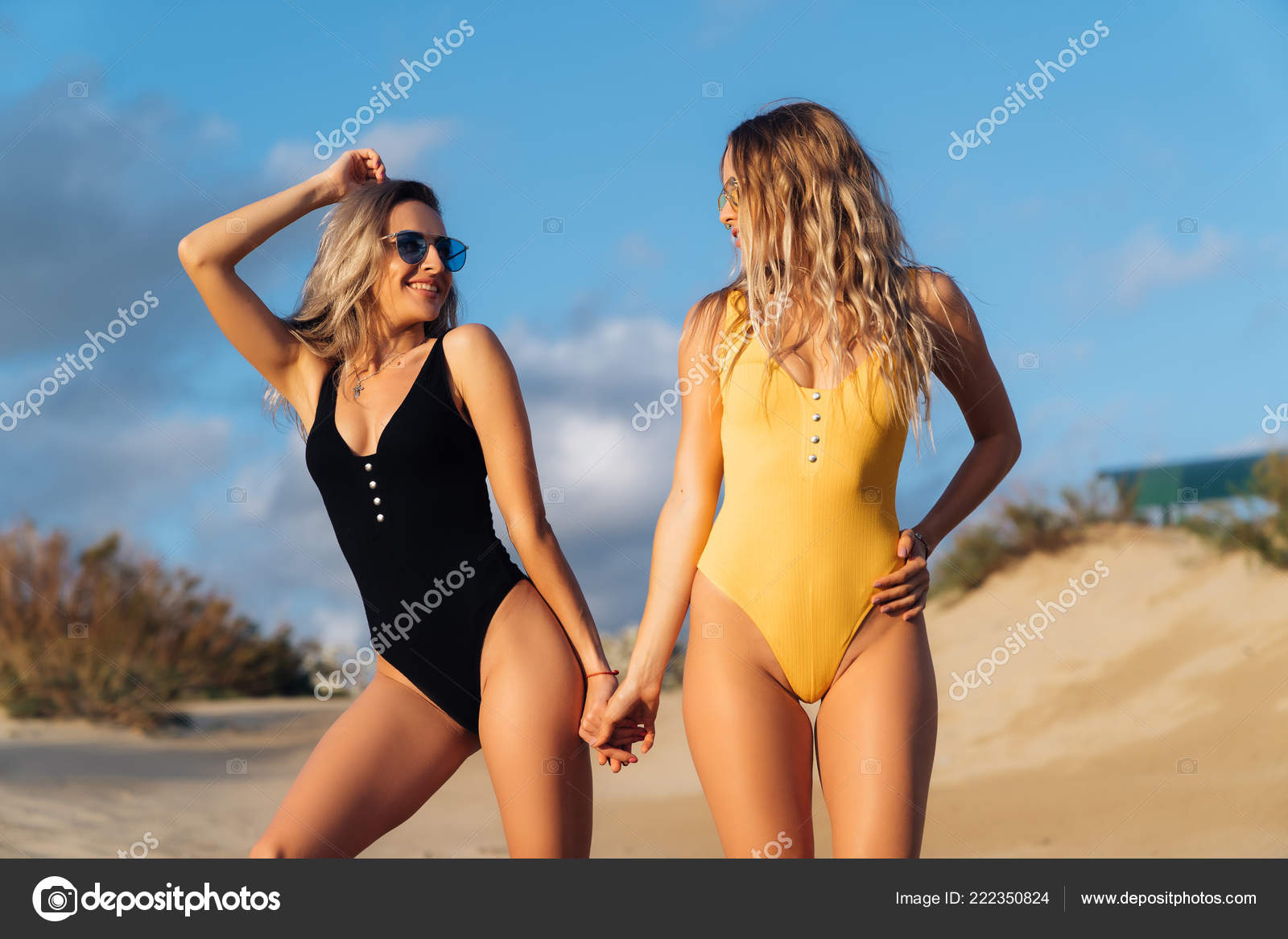 yellow and black swimsuit