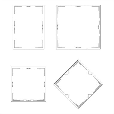 vektör görüntü, dekoratif süs çerçeve ayarla