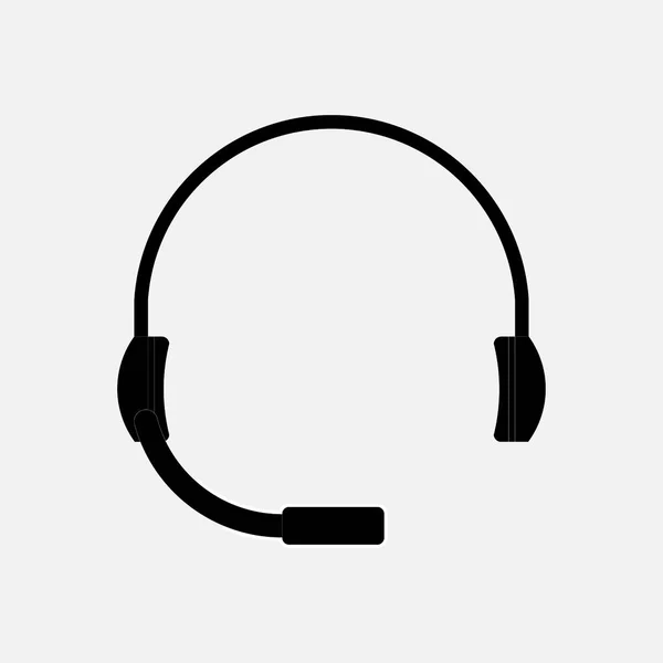 Podpora ikon, sluchátka s mikrofonem — Stockový vektor