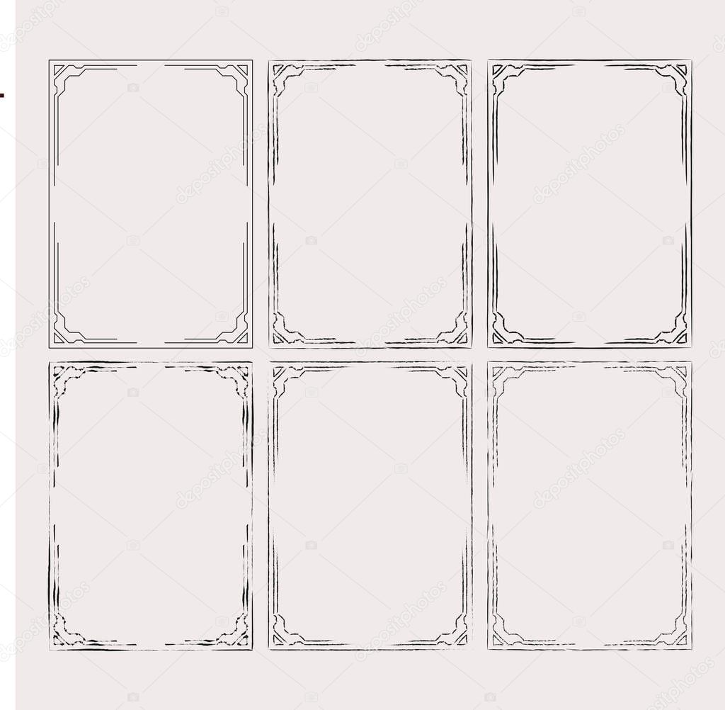 set frame image, decorative ornamental frame, abstract frame