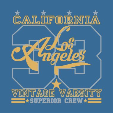 Los Angeles t-shirt, California grafik, spor amblemi tasarım, grafik baskı etiket