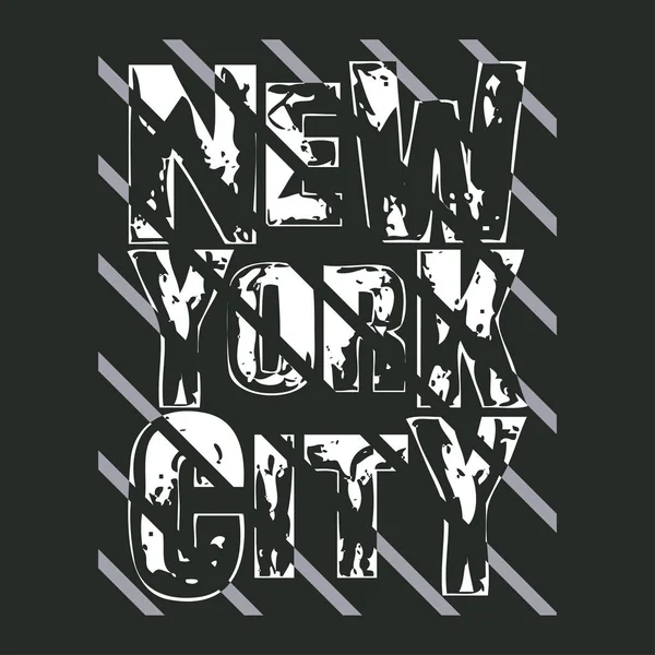 デザイン グラフィック 印刷人ニューヨーク オリジナル デザイン服 服のグラフィック デザイン シャツ ニューヨーク ニューヨーク — ストックベクタ