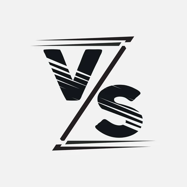 Letters Symbol Confrontation Logo Sestezaniy Opponent Enemy Vector Image — Stockový vektor