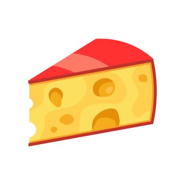 peynir dilim beyaz arka plan, peynirli departman, dekorasyon sayaçları, gerçekçi resim, düz stil, görüntü