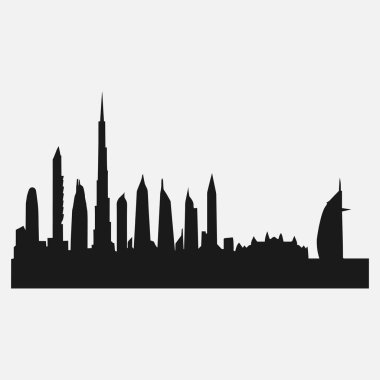 ünlü şehri, tasarım şablonu Dubai şehir silüeti