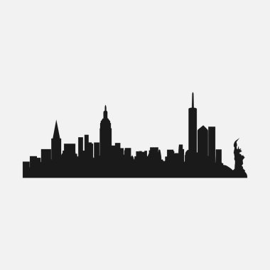siluet, New york şehri, ünlü şehir Devletleri, tasarım şablonu