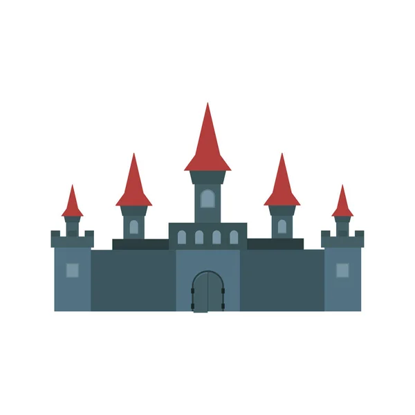 Castles Fortresses Flat Design Icons Set Illustrations Ruins Palaces Other — Stock Photo, Image