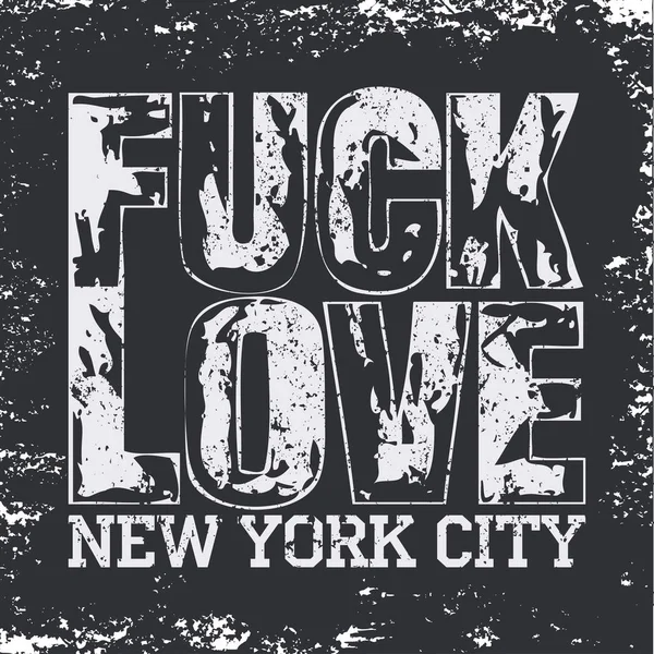 Camiseta Follada Amada Sexo Nueva York Una Tipografía Una Camiseta — Foto de Stock