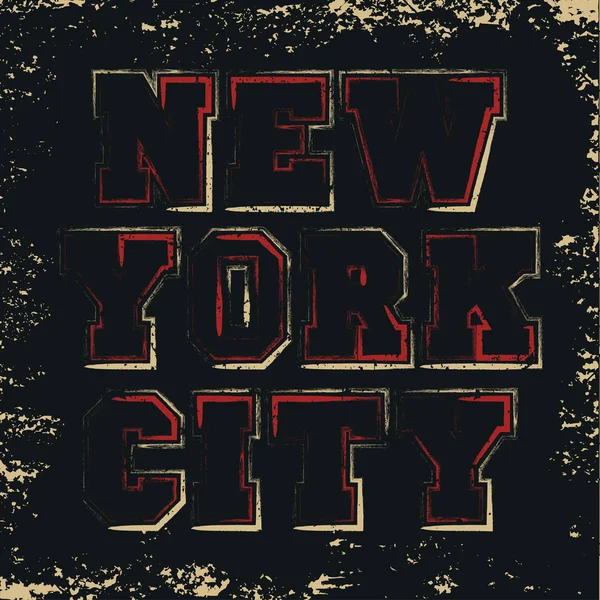 ニューヨークタイポグラフィ デザイングラフィック Tシャツ印刷男Nyc 元のデザインの服 グラフィックデザイン エンブレム — ストック写真