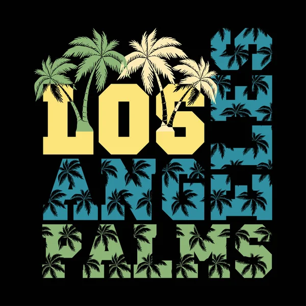 Los Angeles Palm Typografi Stämpel California Shirt Emblem Grafik Sport — Stockfoto