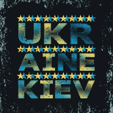 Ukrayna tipografi, t-shirt kiev, tasarım grafik, adam Ukr, yazdırma özgün tasarım giyim