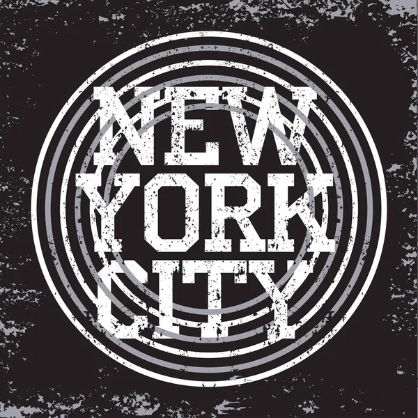 ニューヨークタイポグラフィ デザイングラフィック Tシャツ印刷男Nyc 元のデザインの服 グラフィックデザイン エンブレム — ストックベクタ