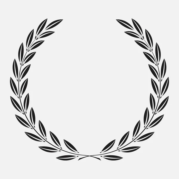 Icon Laurel Wreath Spotrs Design Illustration Vectorielle Noir — Image vectorielle