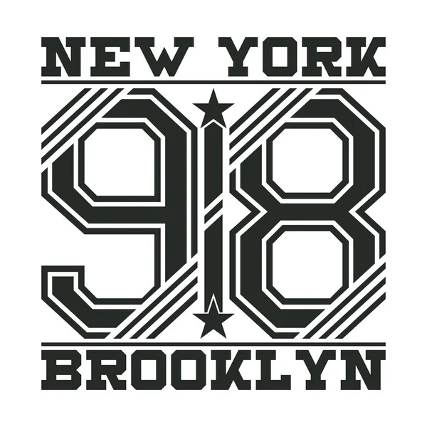 Tipografia Nova York Gráfico Design Homem Impressão Camiseta Nyc Roupas — Fotografia de Stock