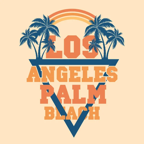 Los Angeles Palm Beach Typografi Sport California Shirt Emblem Grafik — Stockfoto
