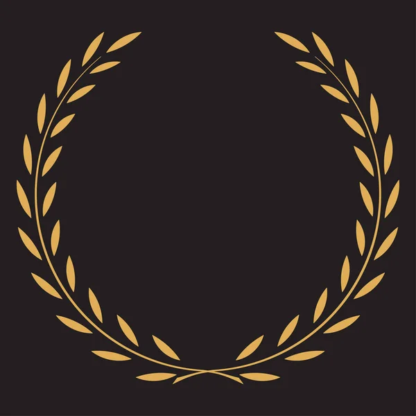 Icon Laurel Wreath Spotrs Design Illustration Vectorielle Noir — Image vectorielle