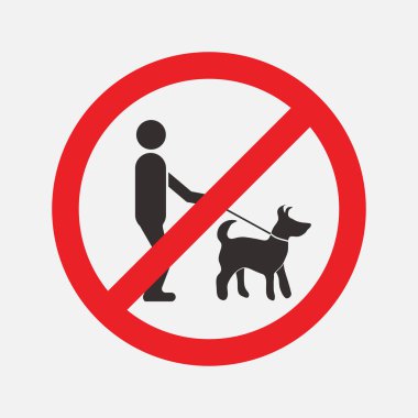 işaretler köpek, köpekler ile yürüyen yasaklayan köpeklerle girmek değil, görüntü