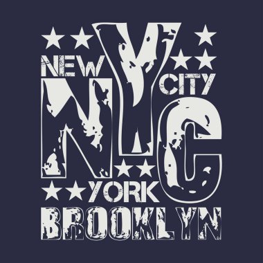 New York tipografisi, tişört Brooklyn, tasarım grafikleri, matbaacı NYC, orijinal tasarım giysileri.