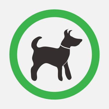 köpek dostu işaretleri, köpekler, adam yardımcı, vektör görüntü ile yürüyor