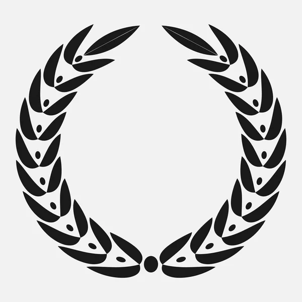 Icon Laurel Wreath Spotrs Design Illustration Vectorielle Noir — Image vectorielle