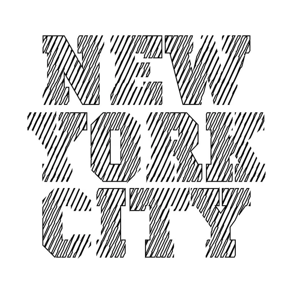 ニューヨークタイポグラフィ デザイングラフィック Tシャツ印刷男Nyc 元のデザインの服 グラフィックデザイン エンブレム — ストックベクタ