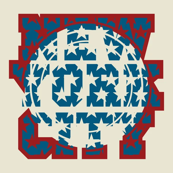 New York Typography Design Graphic Shirt Printing Man Nyc Original — Stock Vector