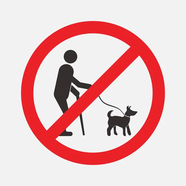 Prohibiting Signs Dog Walking Dogs Dogs Enter Vector Image — Stock Vector